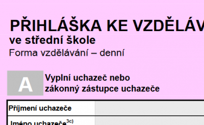 PŘIJÍMACÍ ŘÍZENÍ PRO ŠKOLNÍ ROK 2023/2024