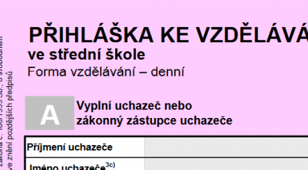 PŘIJÍMACÍ ŘÍZENÍ PRO ŠKOLNÍ ROK 2023/2024